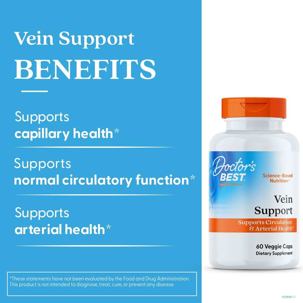 Doctor's Best Vein Support with Dios Vein & Mena Q7 Veggie Caps 60 Count thumbnail 2
