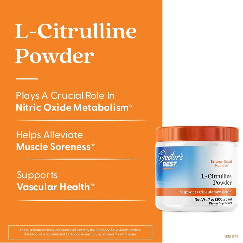 Doctor's Best L-Citrulline Powder, 200g thumbnail 2