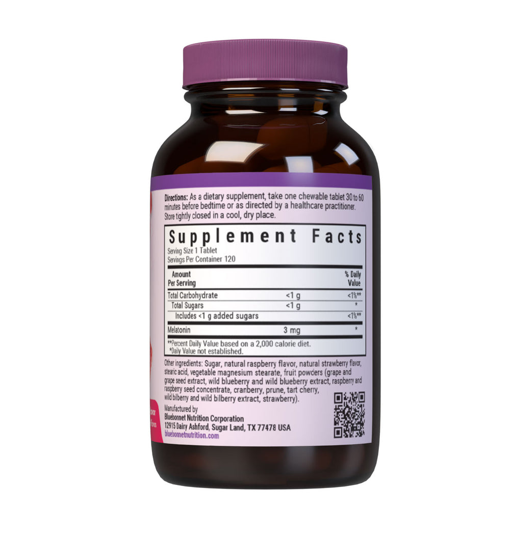 Bluebonnet Nutrition Earthsweet Chewables Melatonin 3 Mg 120 Tablets thumbnail 2