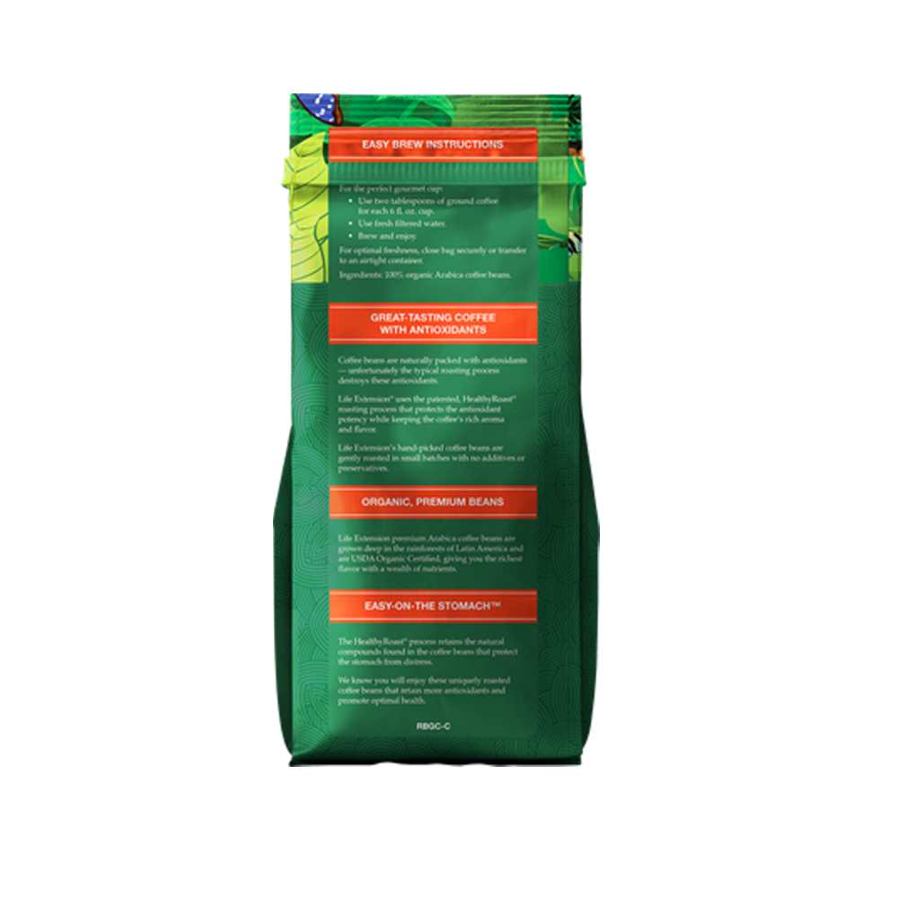 Life Extension Rainforest Blend Ground Coffee 340g thumbnail 2