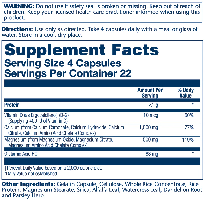 Solaray Calcium & Magnesium Amino Acid 90 Caps thumbnail 2