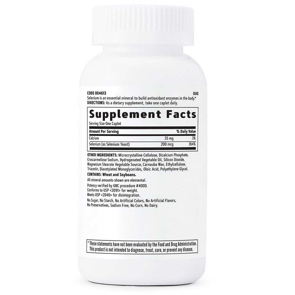 Gnc Vegetarian Selenium – 200 Caplets, 200-Day Supply thumbnail 2