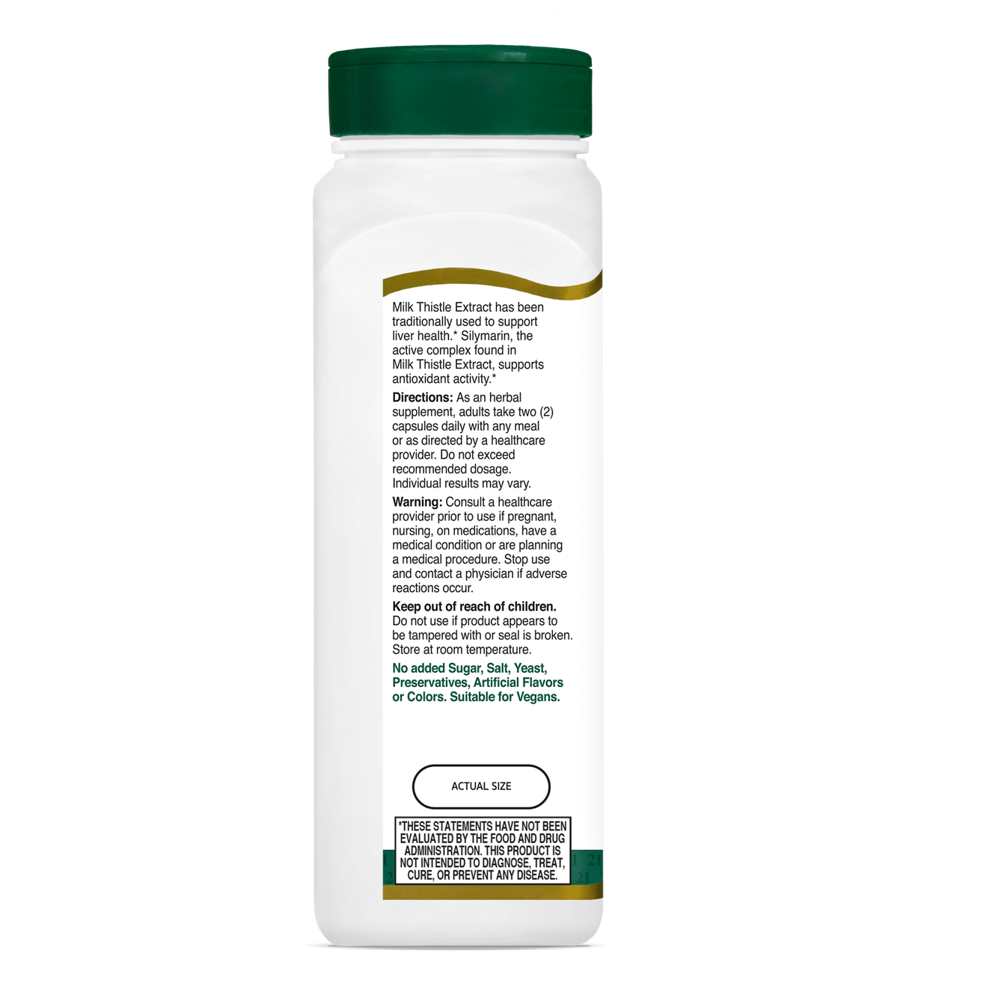 21st Century Milk Thistle Extract Standardized 200 Caps thumbnail 2