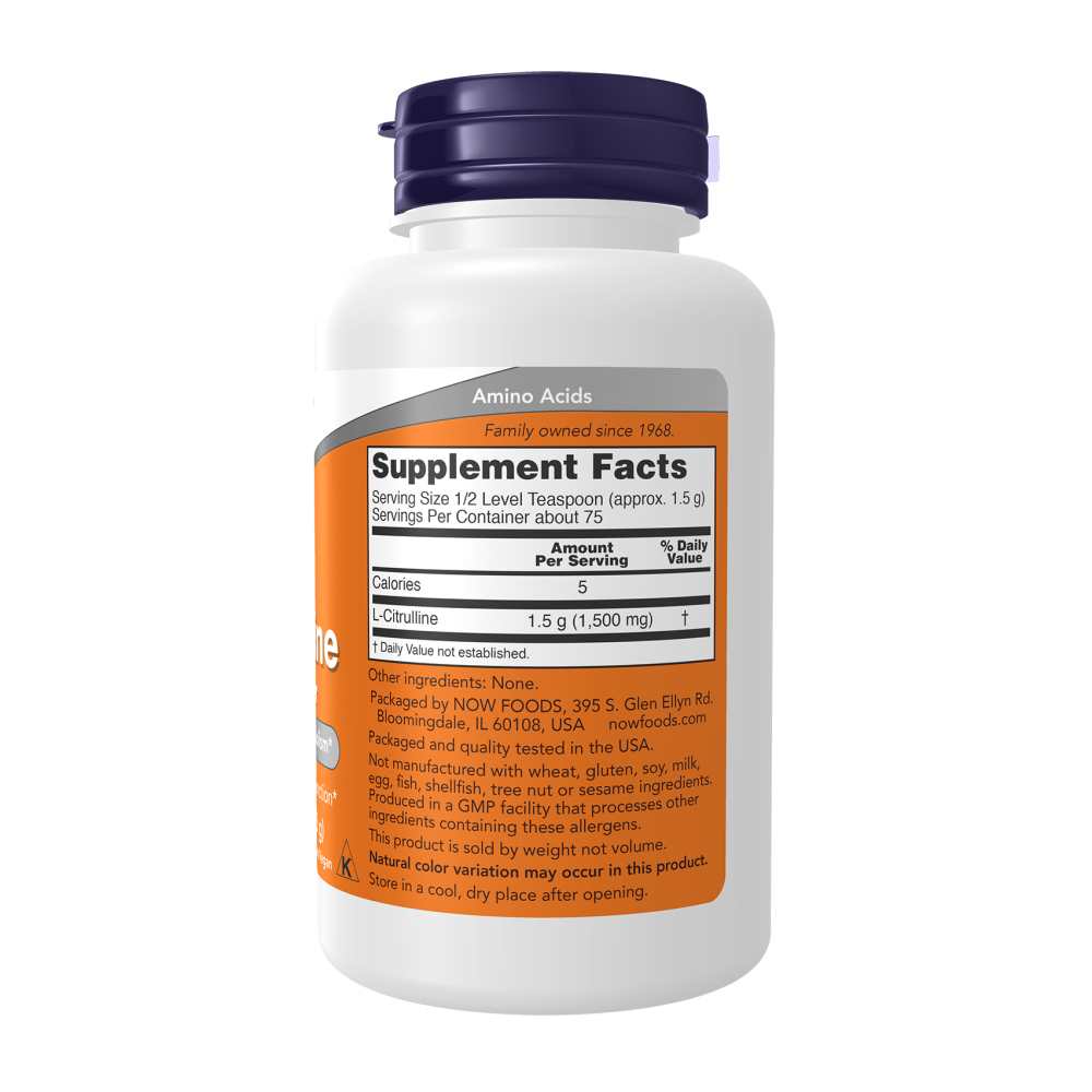 Now Foods L-Citrulline Pure Powder 113g– Supports Protein Metabolism thumbnail 2