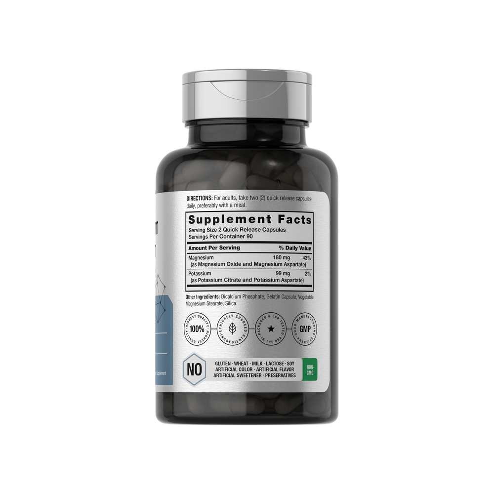 Horbäach Magnesium Potassium Aspartate Complex | 180 Capsules thumbnail 2
