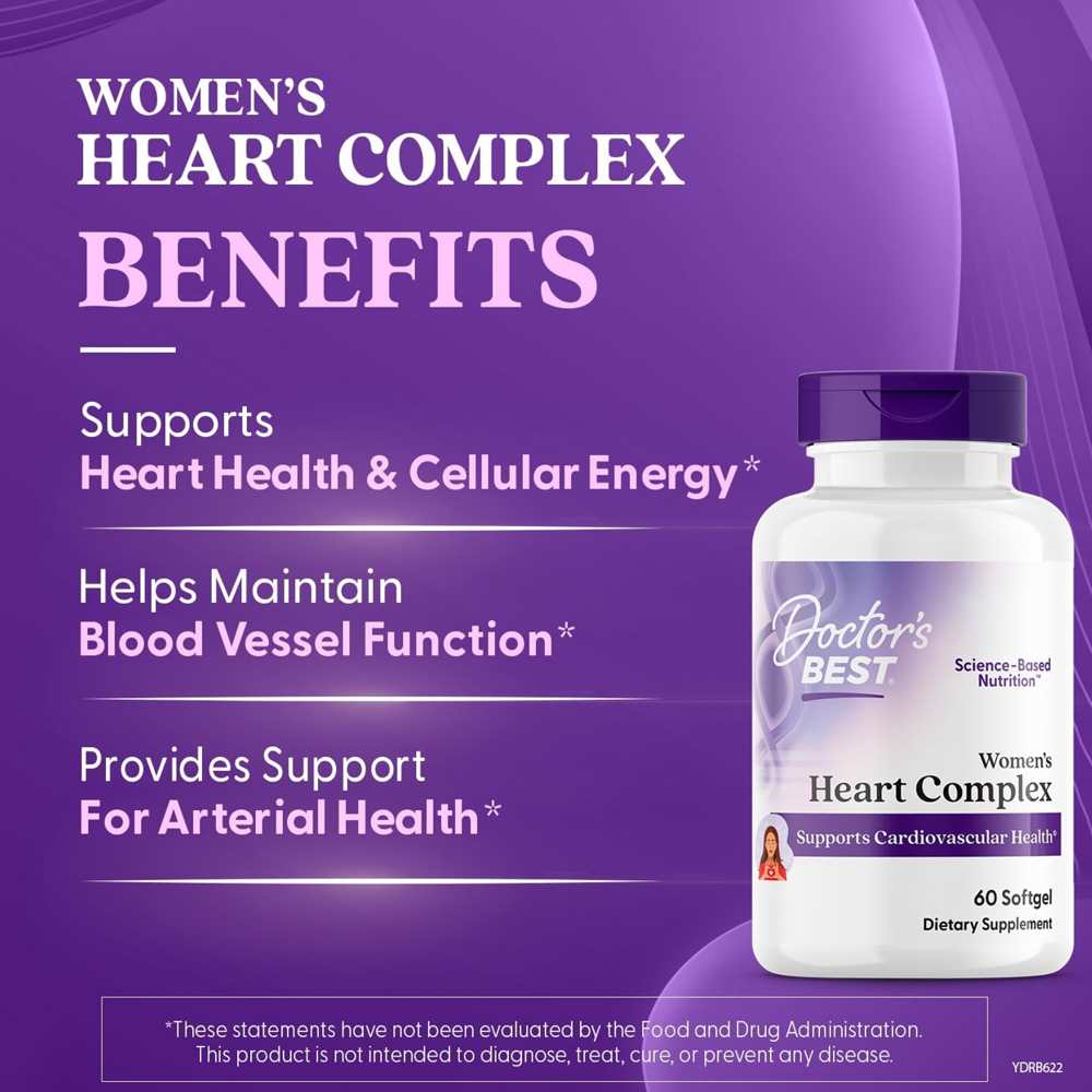 Doctor's Best Women's Heart Complex Softgels 60 Count thumbnail 2
