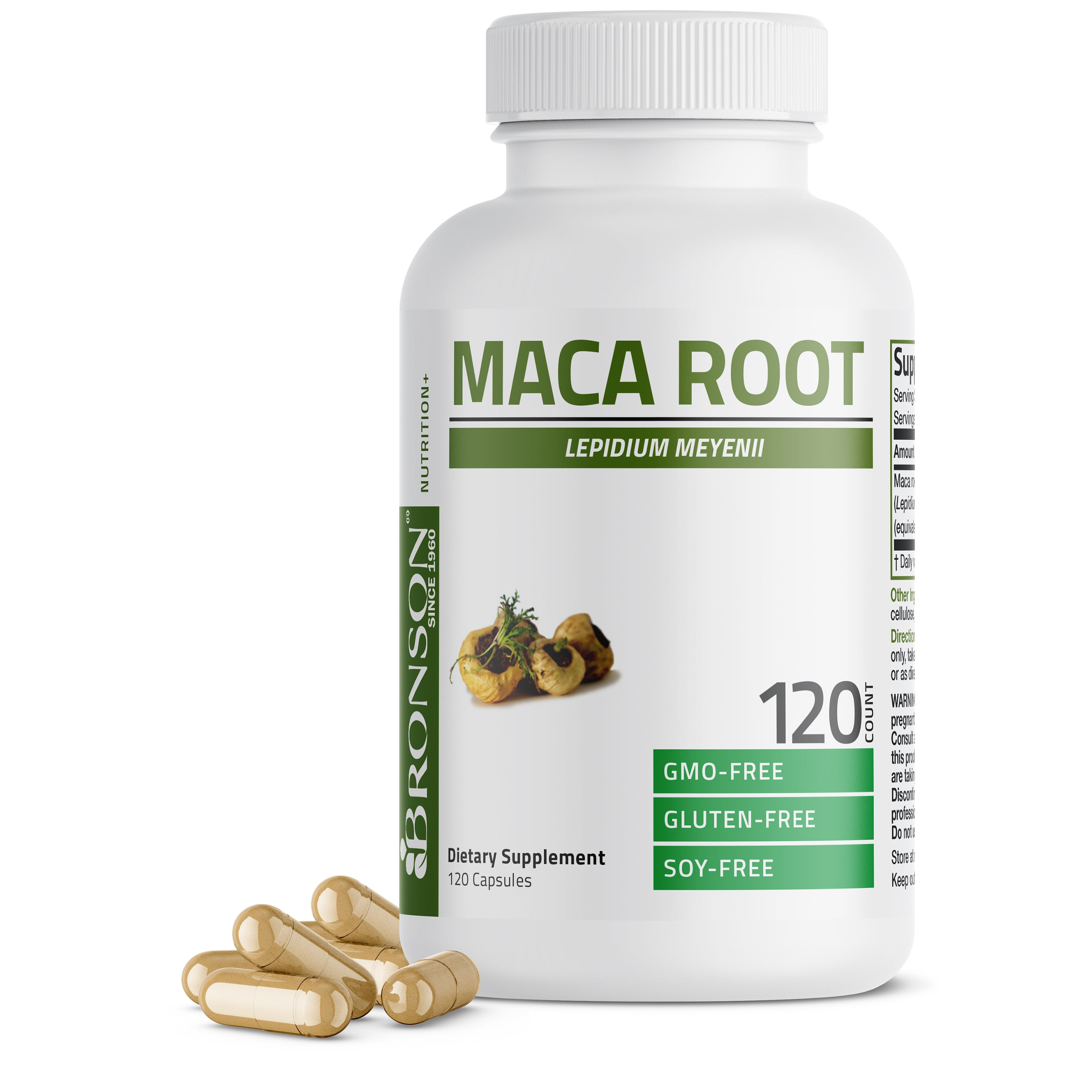 Bronson Vitamins Maca Root Extra Strength - 2,000 Mg 60 Caps thumbnail 2