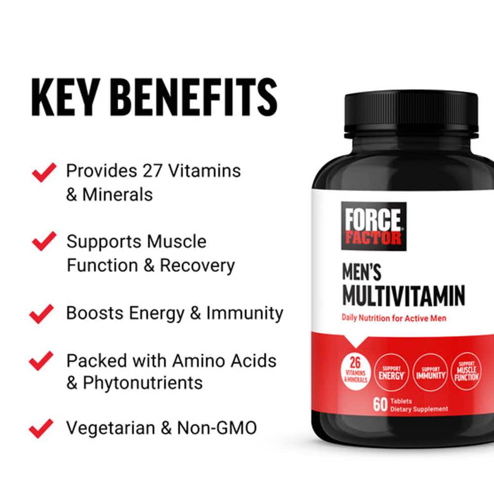 Force Factor Men’s Multivitamin – 60 Tablets thumbnail 2