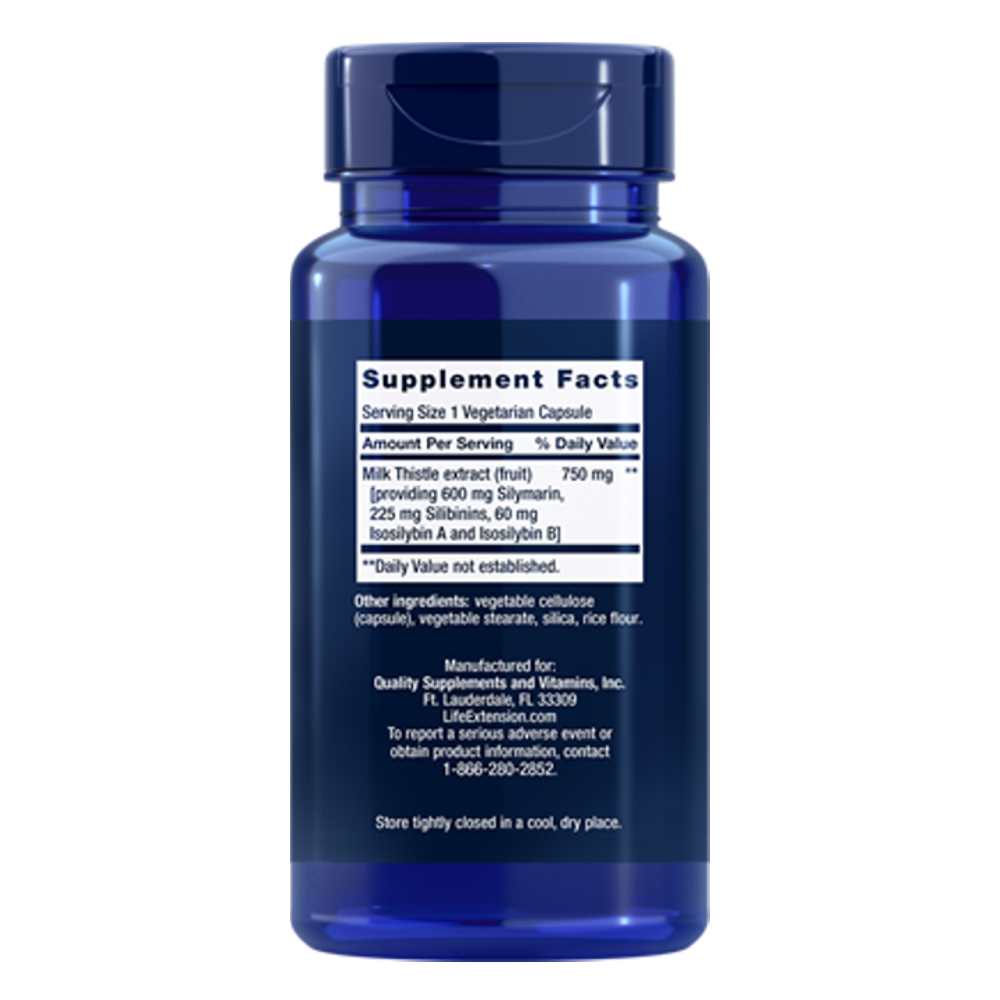 Life Extension Milk Thistle 60 Vegetarian Capsules thumbnail 2