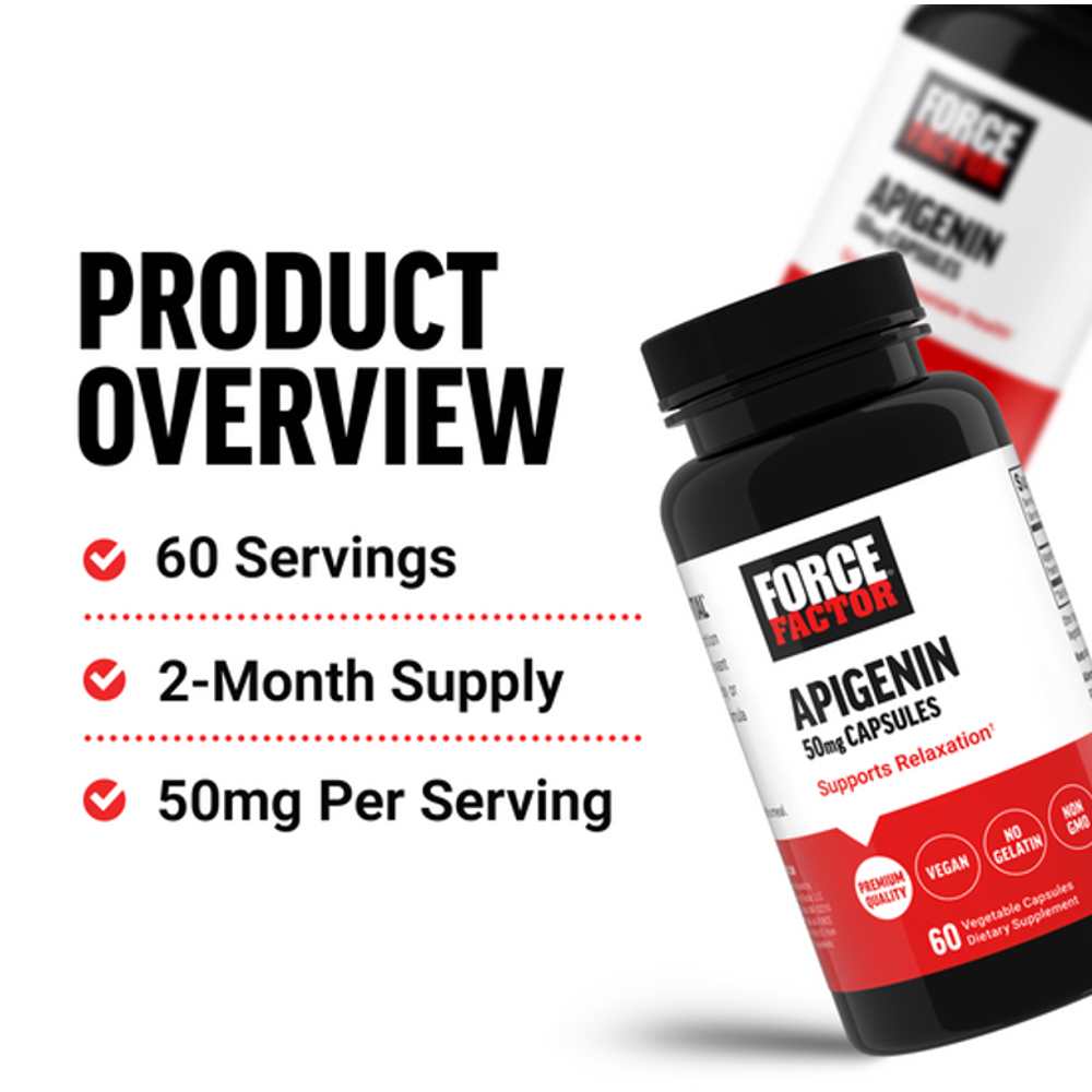 Force Factor Apigenin – 60 Capsules thumbnail 2