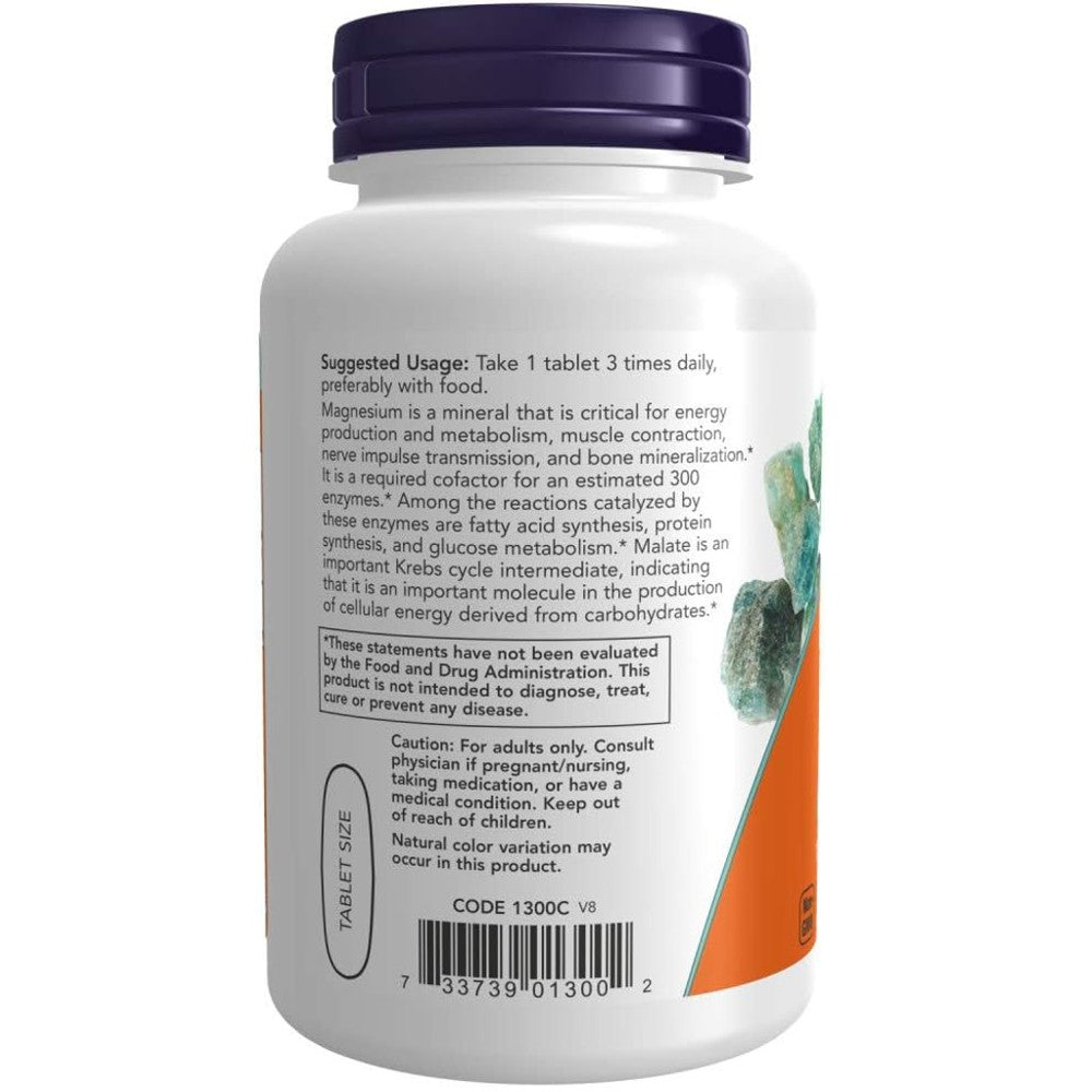 NOW Magnesium Malate 1000mg - Nervous System & Energy Support thumbnail 2