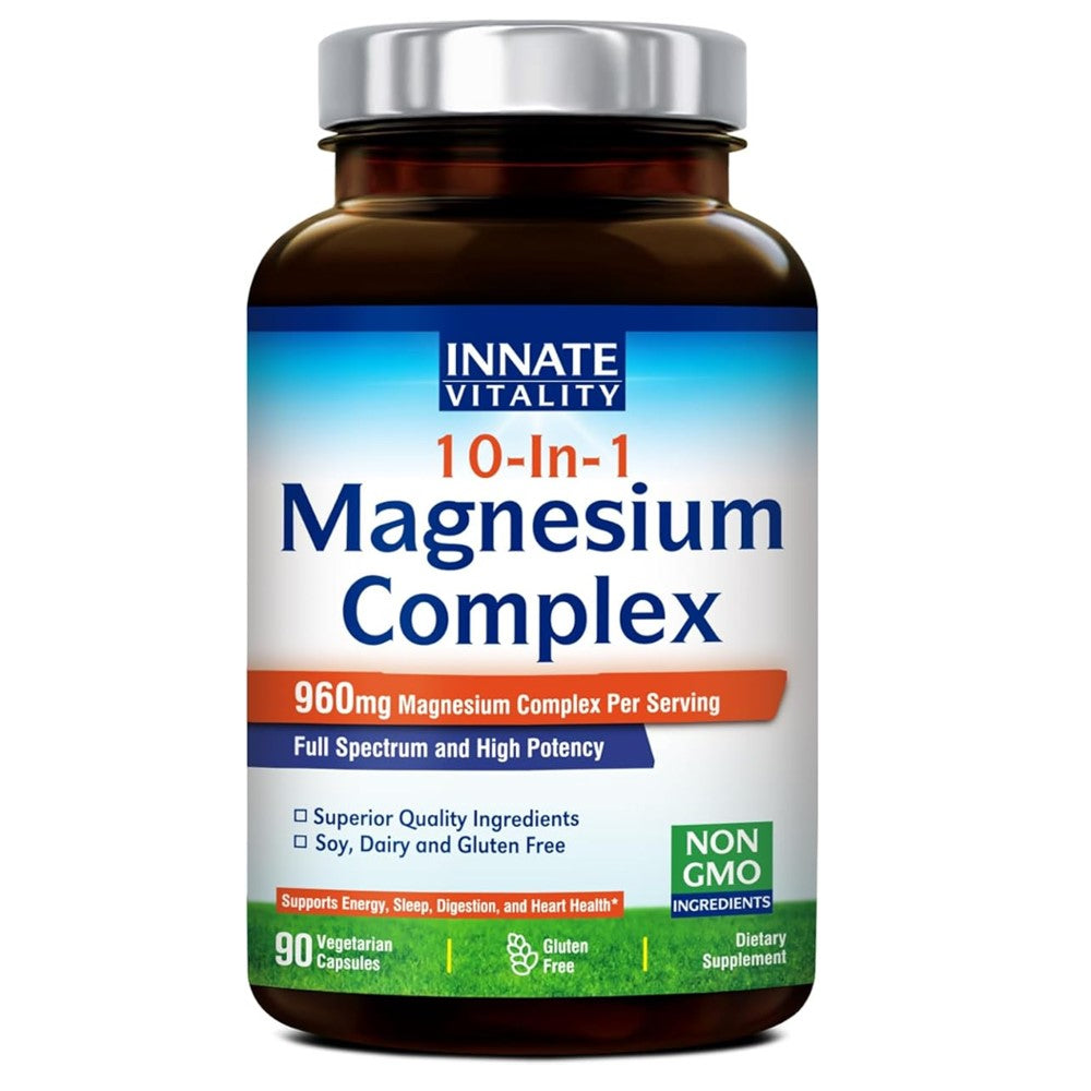 Innate Vitality Magnesium Glycinate 500mg – Advanced Mineral Compound | High Absorption | 120 Vegetarian Capsules thumbnail 6