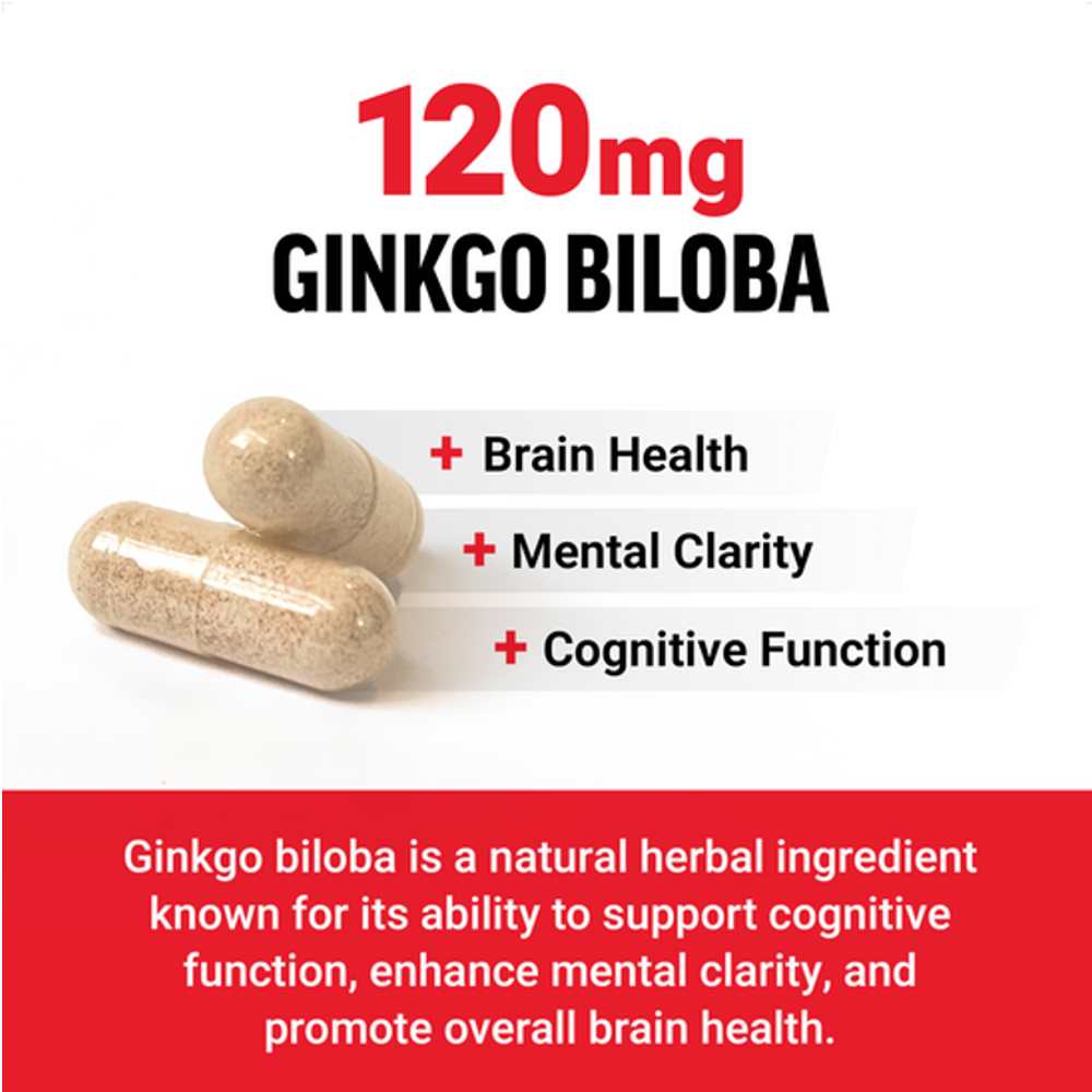 Force Factor Ginkgo Biloba – 120 Capsules thumbnail 2