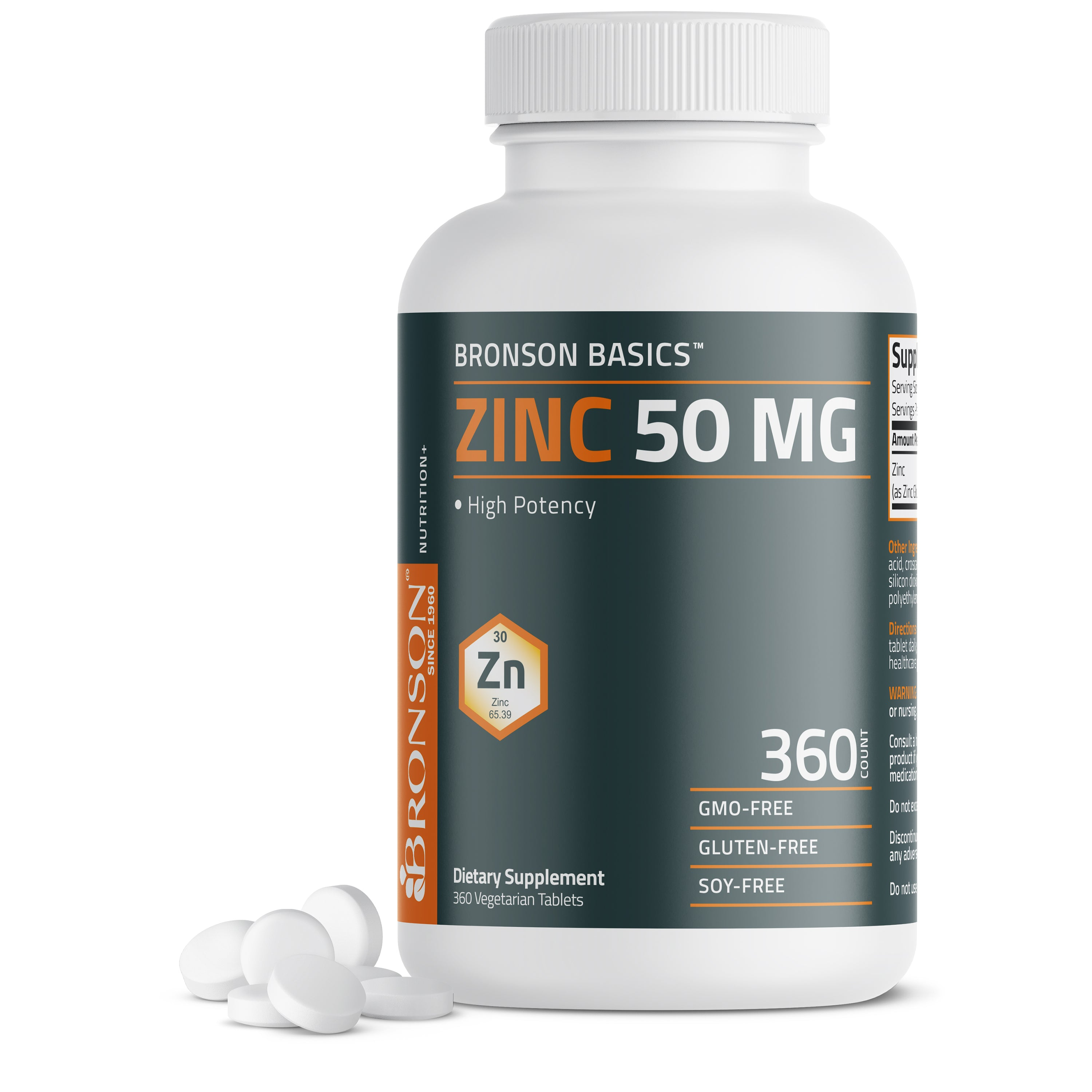 Bronson Vitamins Zinc 50 Mg 120 Tabs thumbnail 2