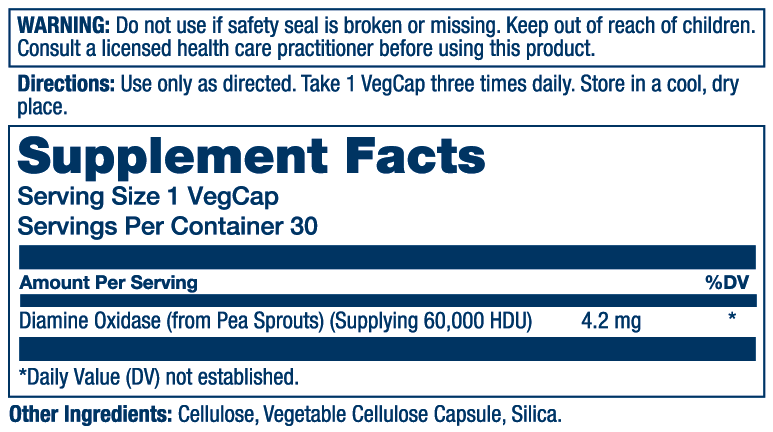 Solaray Dao Enzyme 30 Caps thumbnail 3