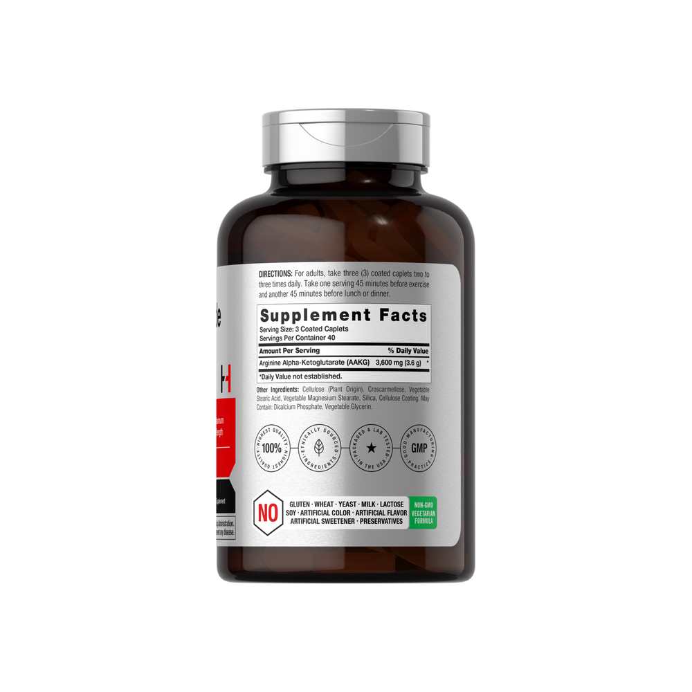 Horbäach Nitric Oxide Booster 3600mg per Serving | 120 Caplets thumbnail 2