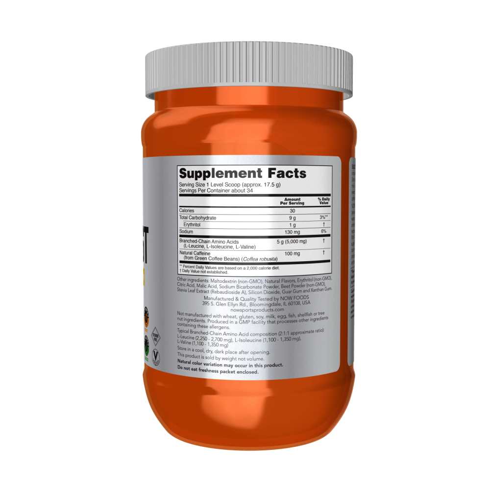 Now Sports Bcaa Blast Powder – Tropical Punch Flavor – Muscle Recovery & Endurance Formula – 600g thumbnail 2