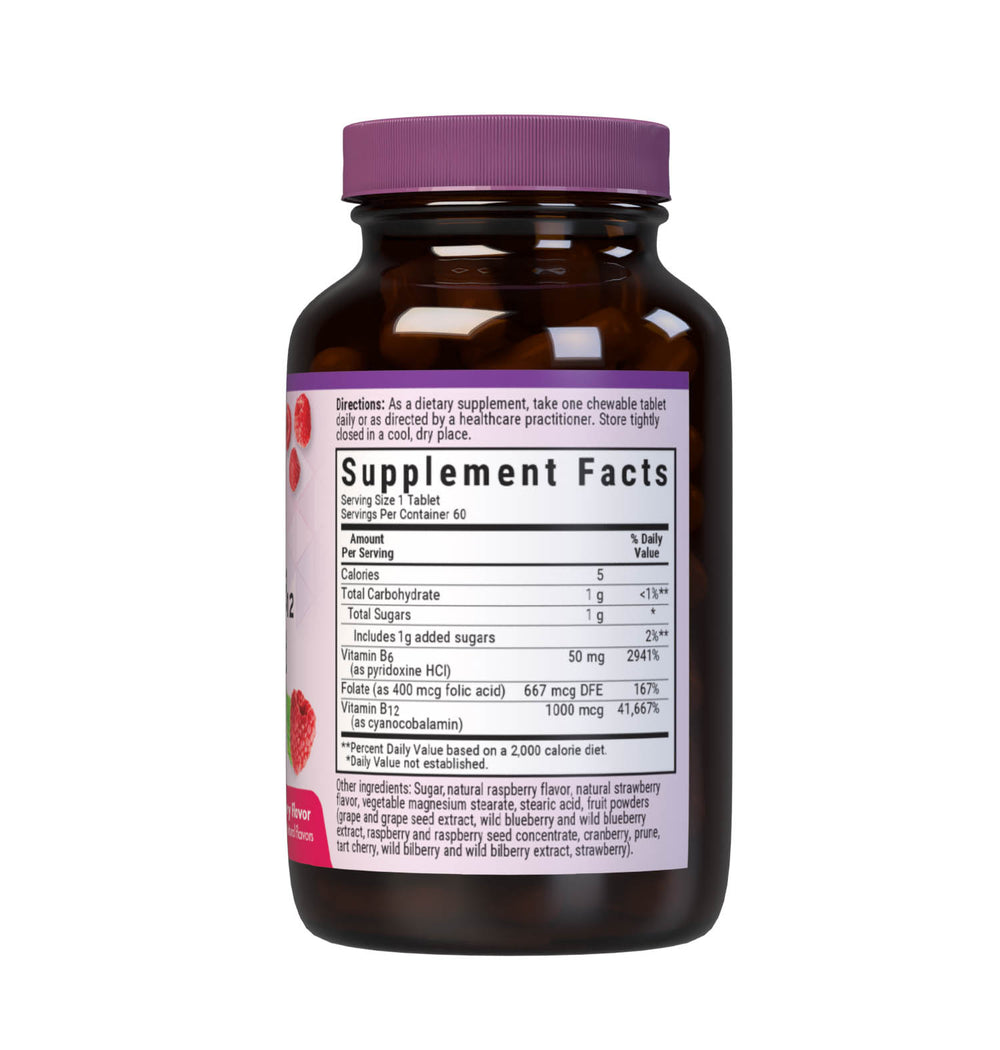Bluebonnet Nutrition Earthsweet Chewables Vitamin B6, B12 & Folic Acid 60 Tablets thumbnail 2