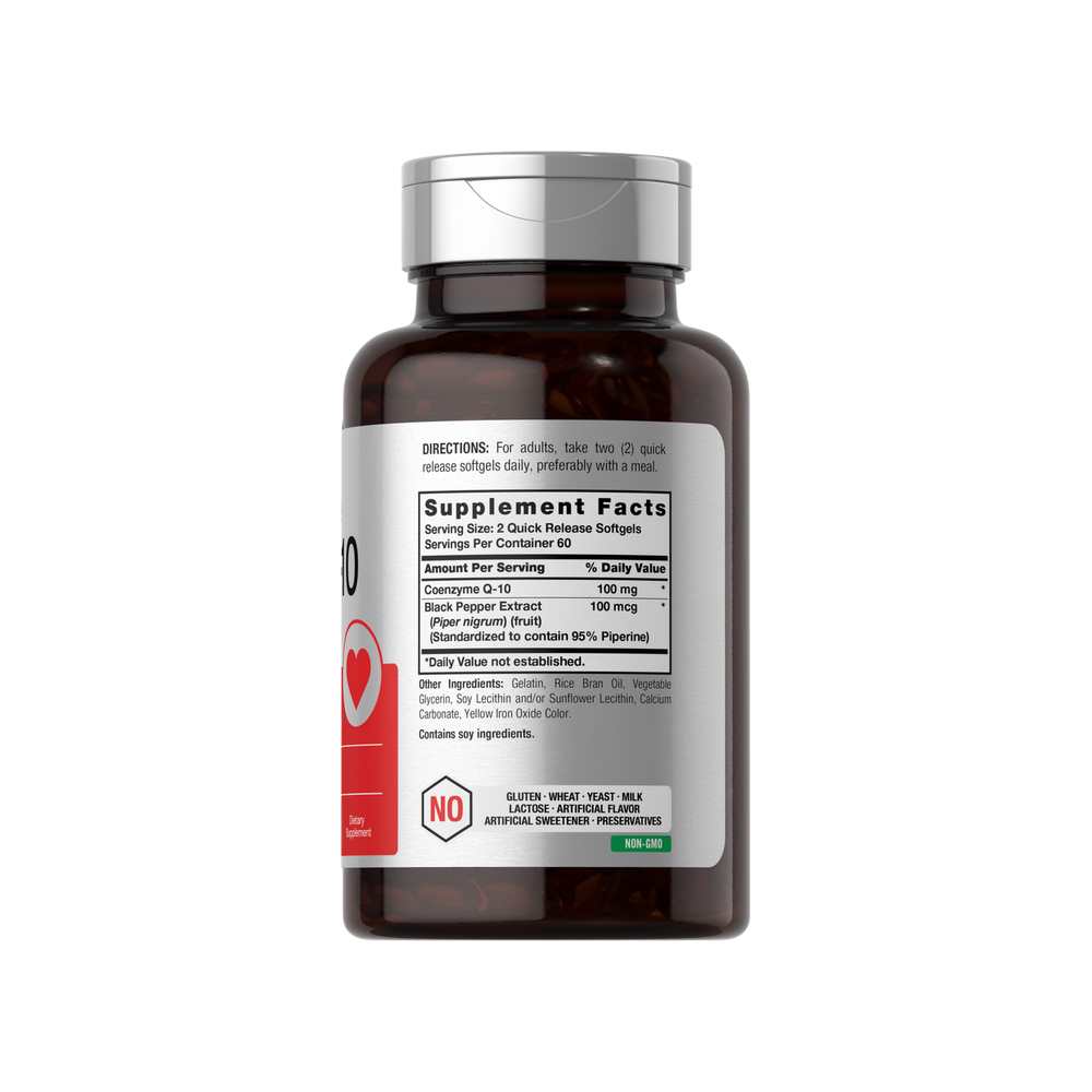 Horbäach Co Q10 100mg per Serving | 120 Softgels thumbnail 2
