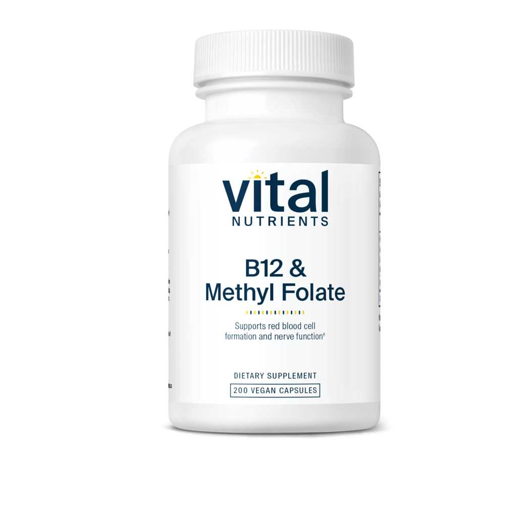Vital Nutrients B12 & Methyl Folate 100 Caps thumbnail 2