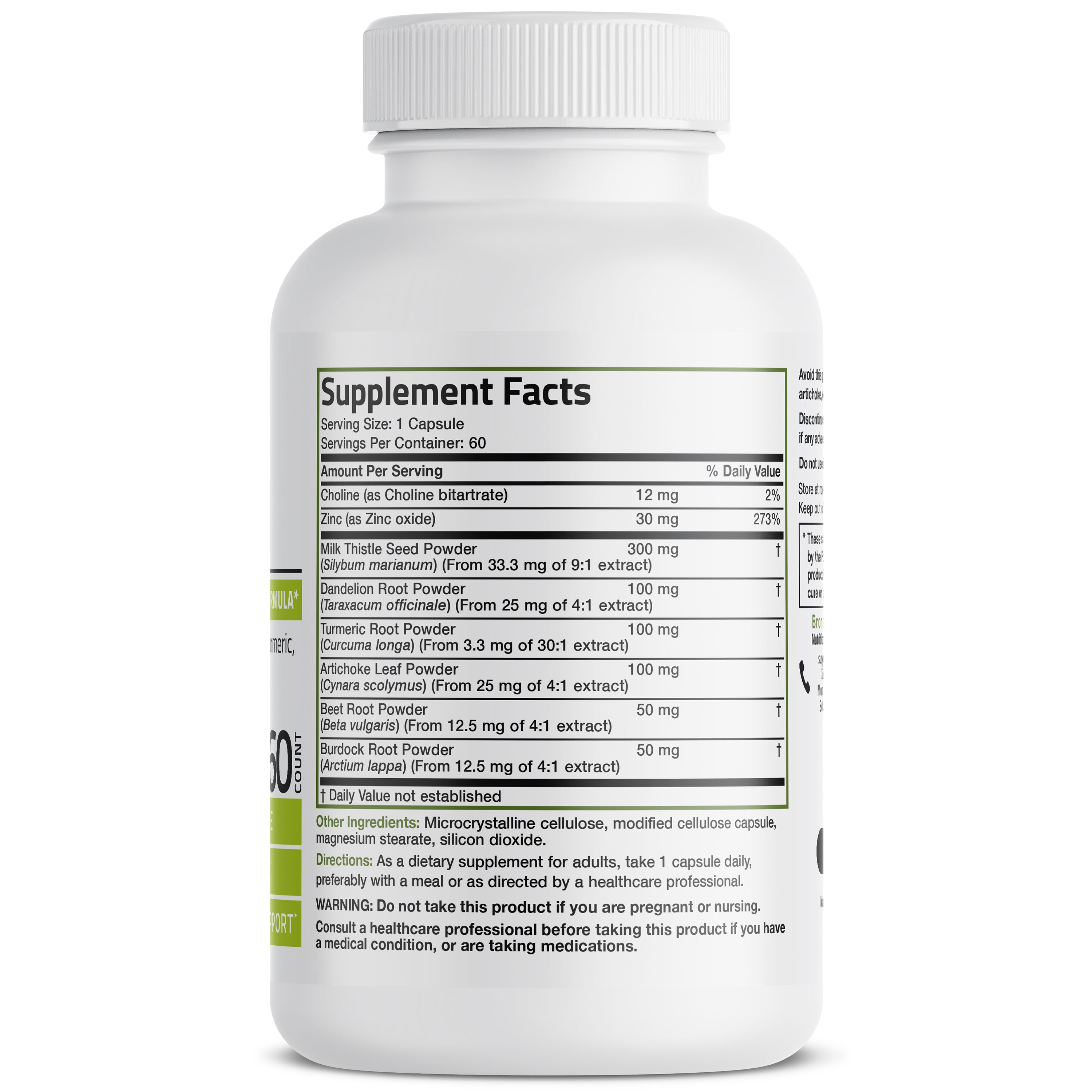 Bronson Vitamins Liver Detox Advanced Detox & Cleansing Formula 60 Caps thumbnail 4