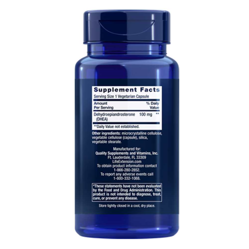 Life Extension Dhea Dehydroepiandrosterone 100 Mg – 60 Vegetarian Capsules thumbnail 2
