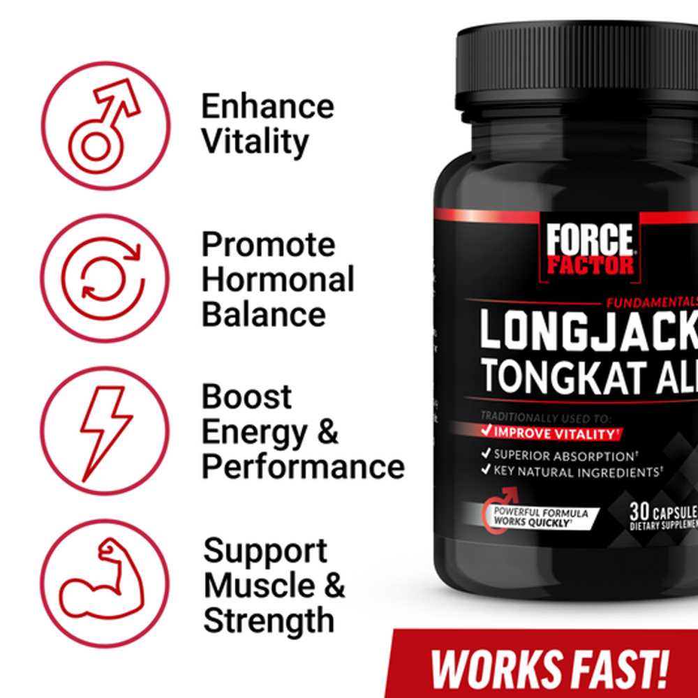 Force Factor Longjack Tongkat Ali – 30 Capsules thumbnail 2