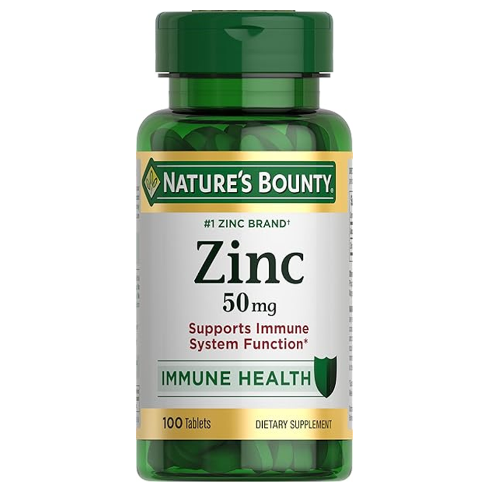 Nature's Bounty Zinc 50mg – Immune Support & Wellness, 100 Caplets thumbnail 2