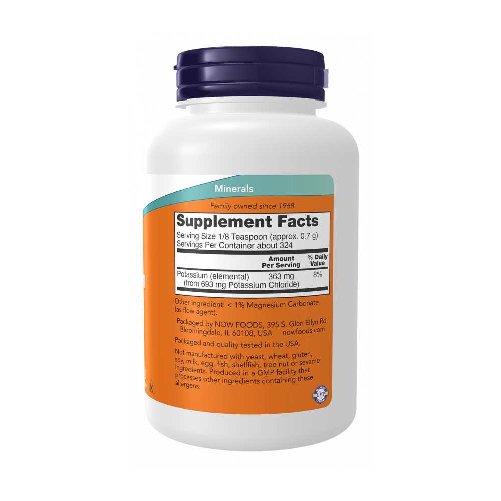Now Foods Potassium Chloride Powder – Sodium-Free Essential Mineral – 227g thumbnail 2