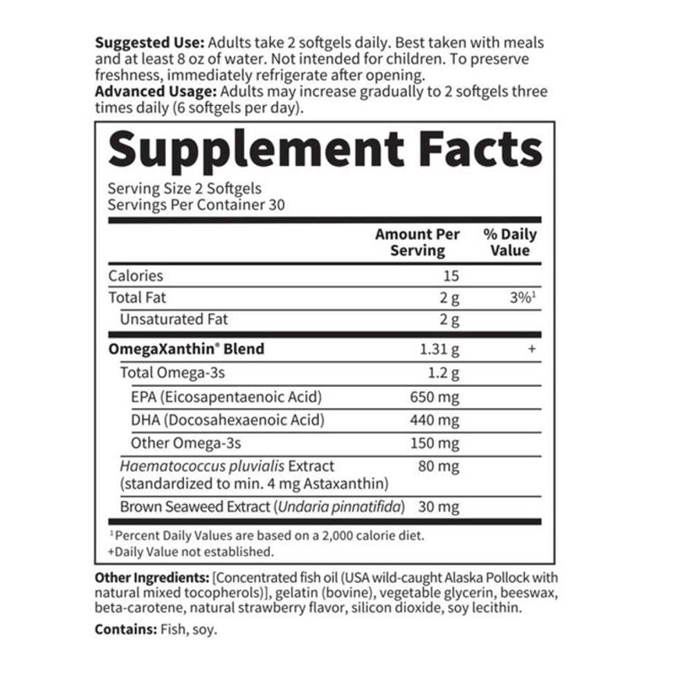 Garden of Life Oceans 3 Beyond Omega-3 with Omega Xanthin 60 Softgels thumbnail 2