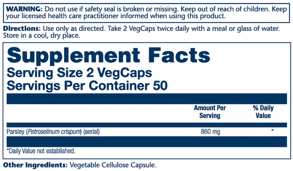 Solaray Parsley Leaf 860mg 100 Caps thumbnail 2