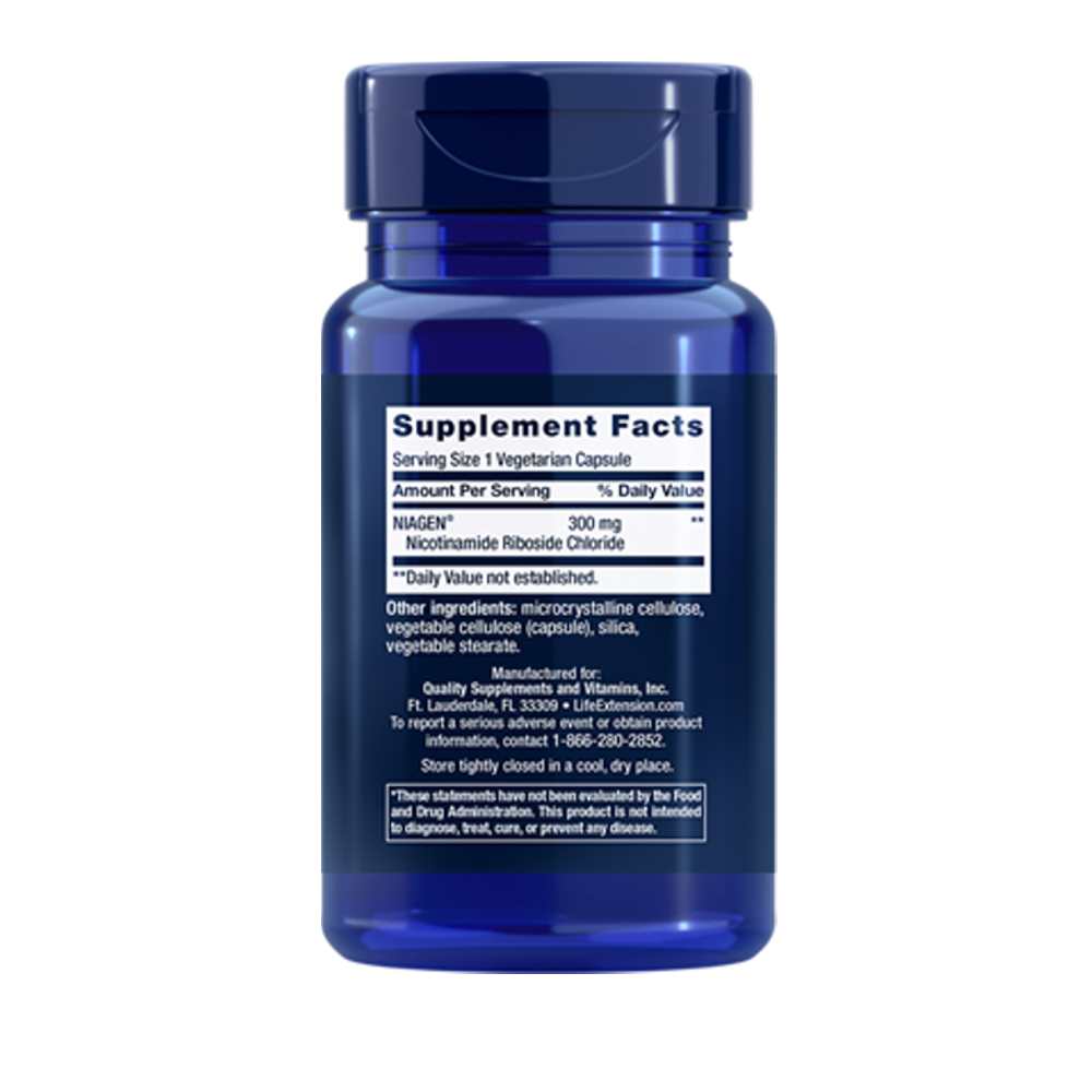 Life Extension Nad+ Cell Regenerator™* Nicotinamide Riboside 300 Mg, 30 Vegetarian Capsules thumbnail 2