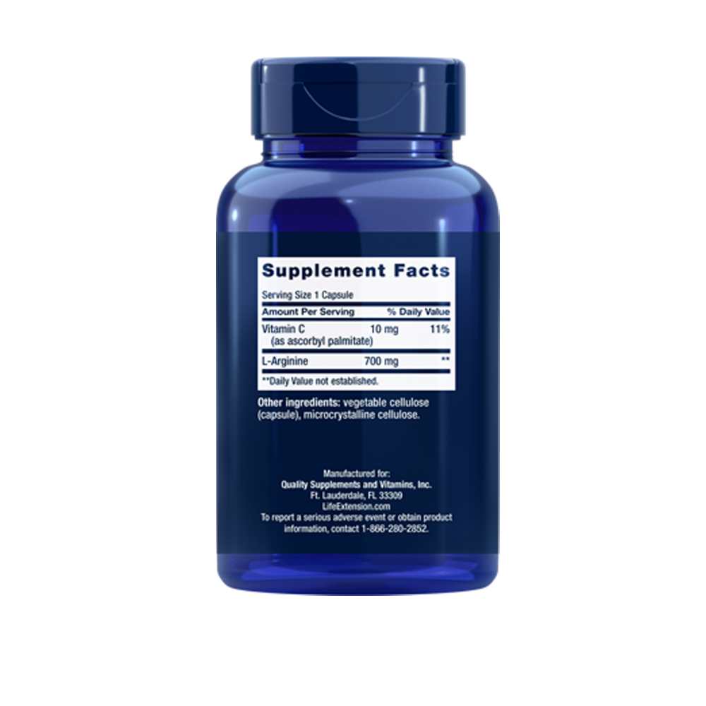 Life Extension L-Arginine 700 Mg – 200 Capsules thumbnail 2