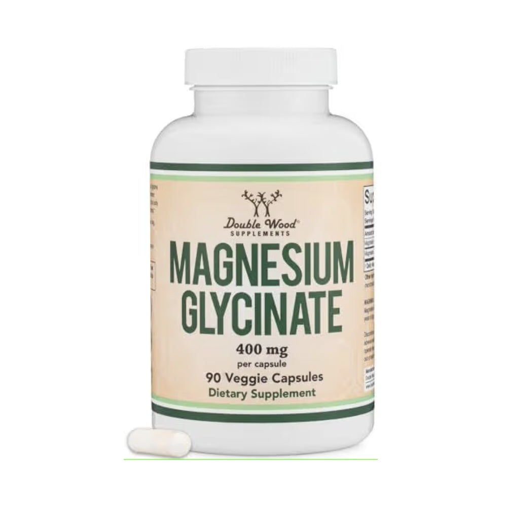 Double Wood Supplements Magnesium Glycinate 400mg High-Absorption Magnesium | 180/90 Veggie Capsules | Dietary Supplement thumbnail 2