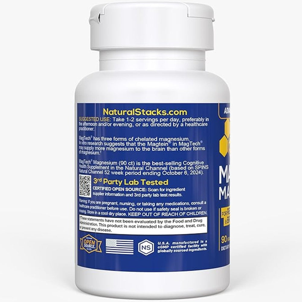 Natural Stacks MagTech Magnesium Capsules – Brain Boost & Relaxation Support thumbnail 2