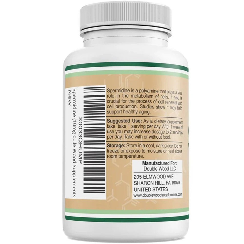 Double Wood® Spermidine 10mg – Cellular Health & Longevity Support thumbnail 2