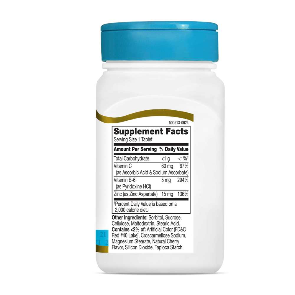 21st Century Zinc Plus Vitamins C & B6 Chewable 90 Tabs thumbnail 2