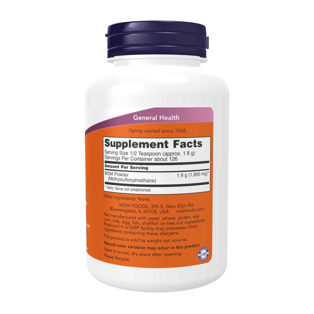 Now Foods Msm Powder – Pure Methylsulfonylmethane for Joint & Cartilage Support – 227 G thumbnail 2