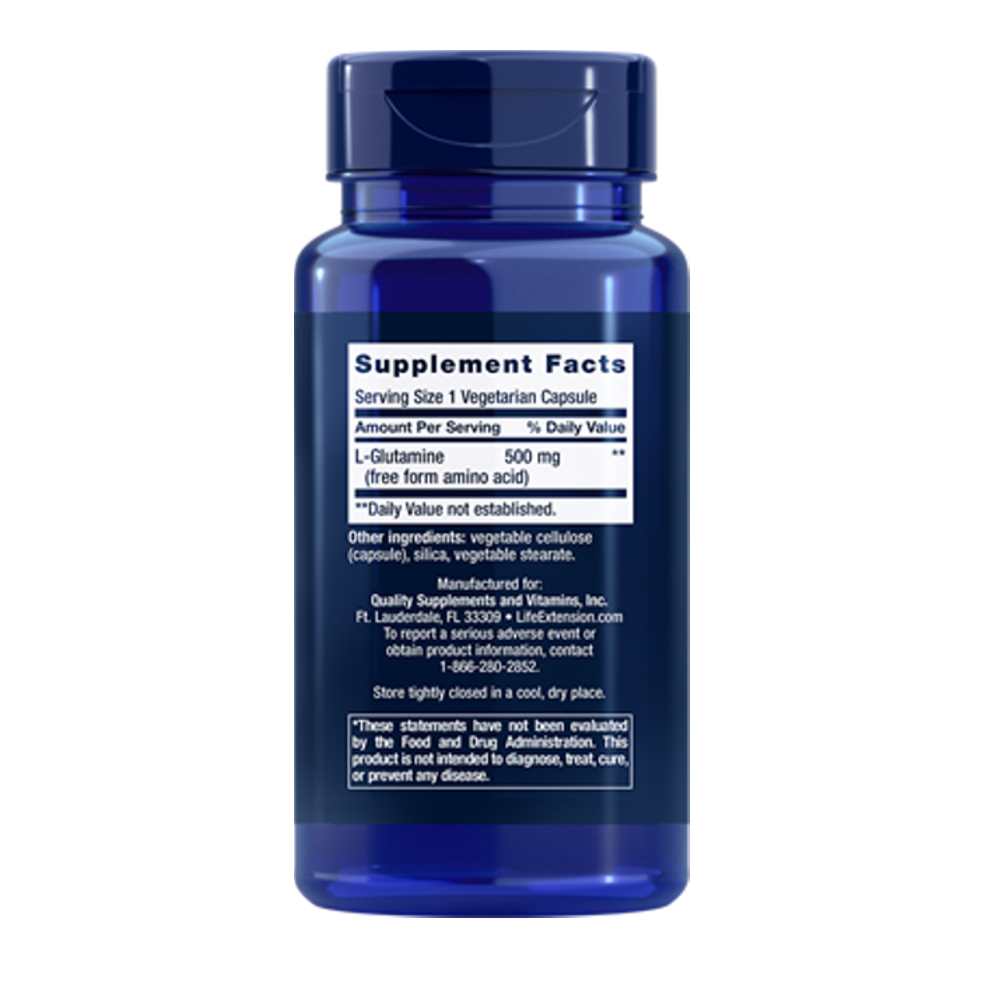 Life Extension L-Glutamine 500 Mg – 100 Vegetarian Capsules thumbnail 2