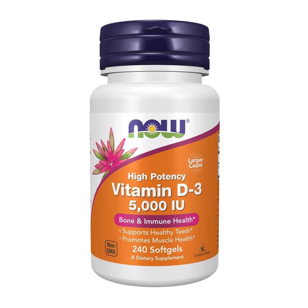 Now Foods Vitamin D-3 5000 Iu – High Potency Bone & Immune Support – 30 Softgels thumbnail 4