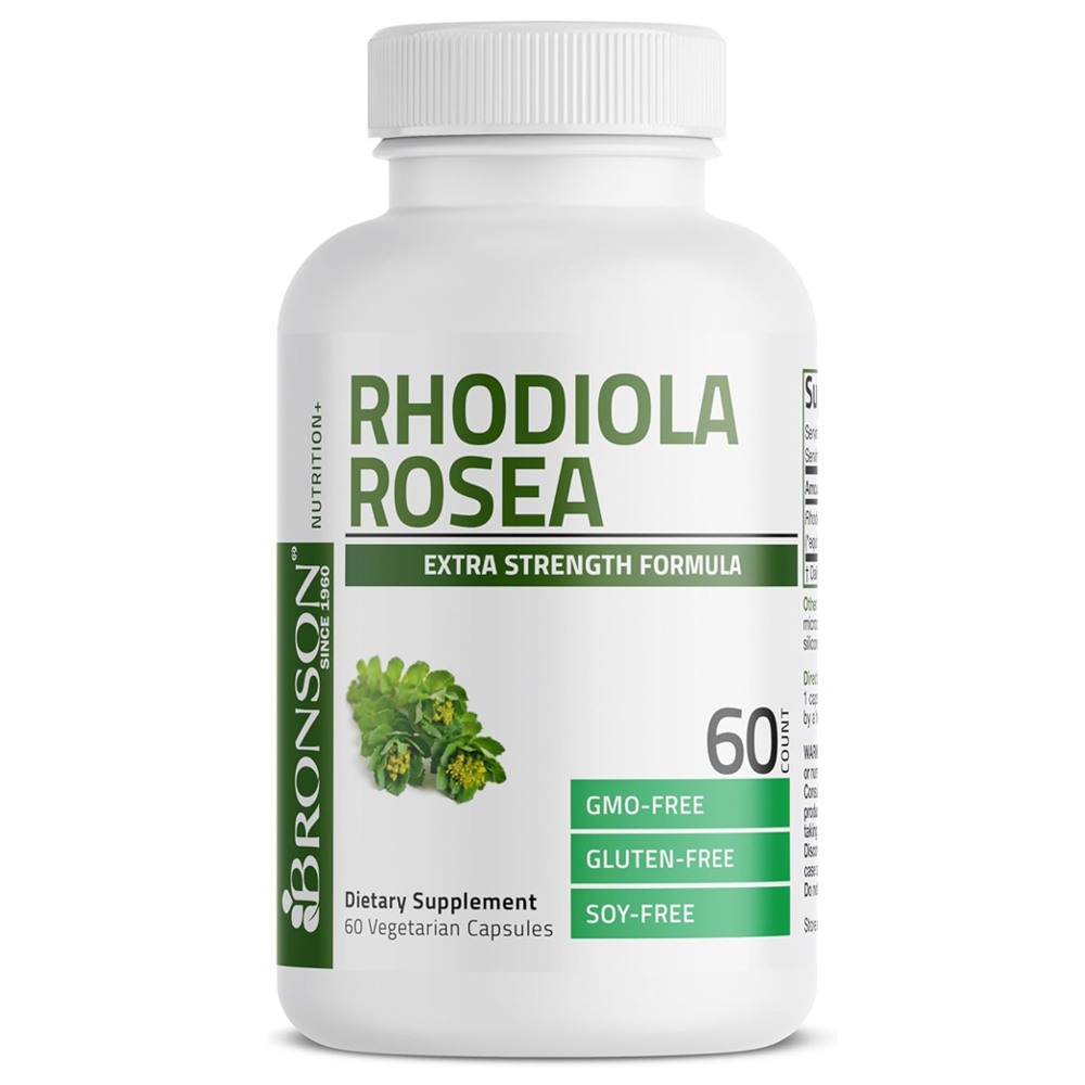 Bronson Rhodiola Rosea Vegetarian Capsules thumbnail 4