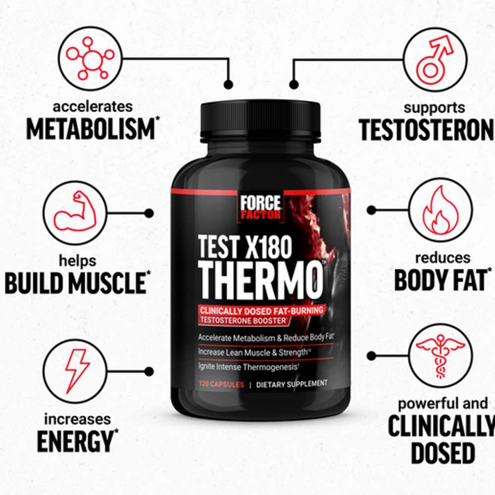 Force Factor Test X180 Thermo – 120 Capsules thumbnail 2