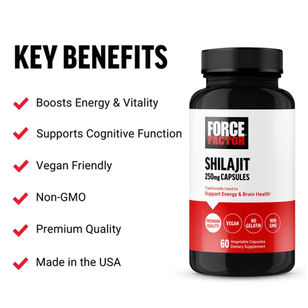 Force Factor Shilajit – 60 Capsules thumbnail 2