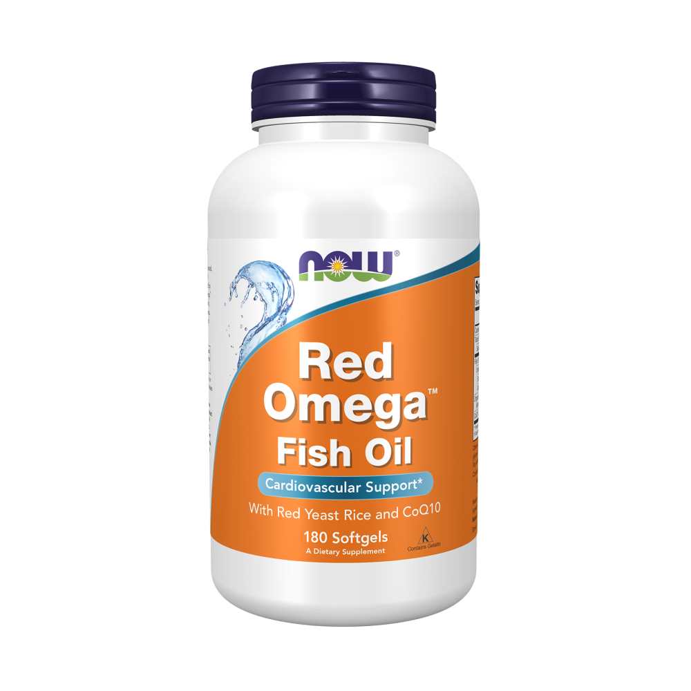Now Foods Red Omega Fish Oil with Red Yeast Rice & Co Q10 – 90 Softgels thumbnail 2