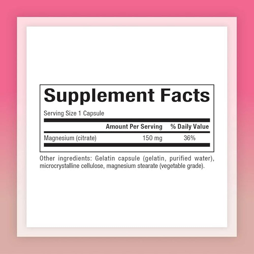Natural Factors Magnesium Citrate 150mg – 180 Capsules thumbnail 2