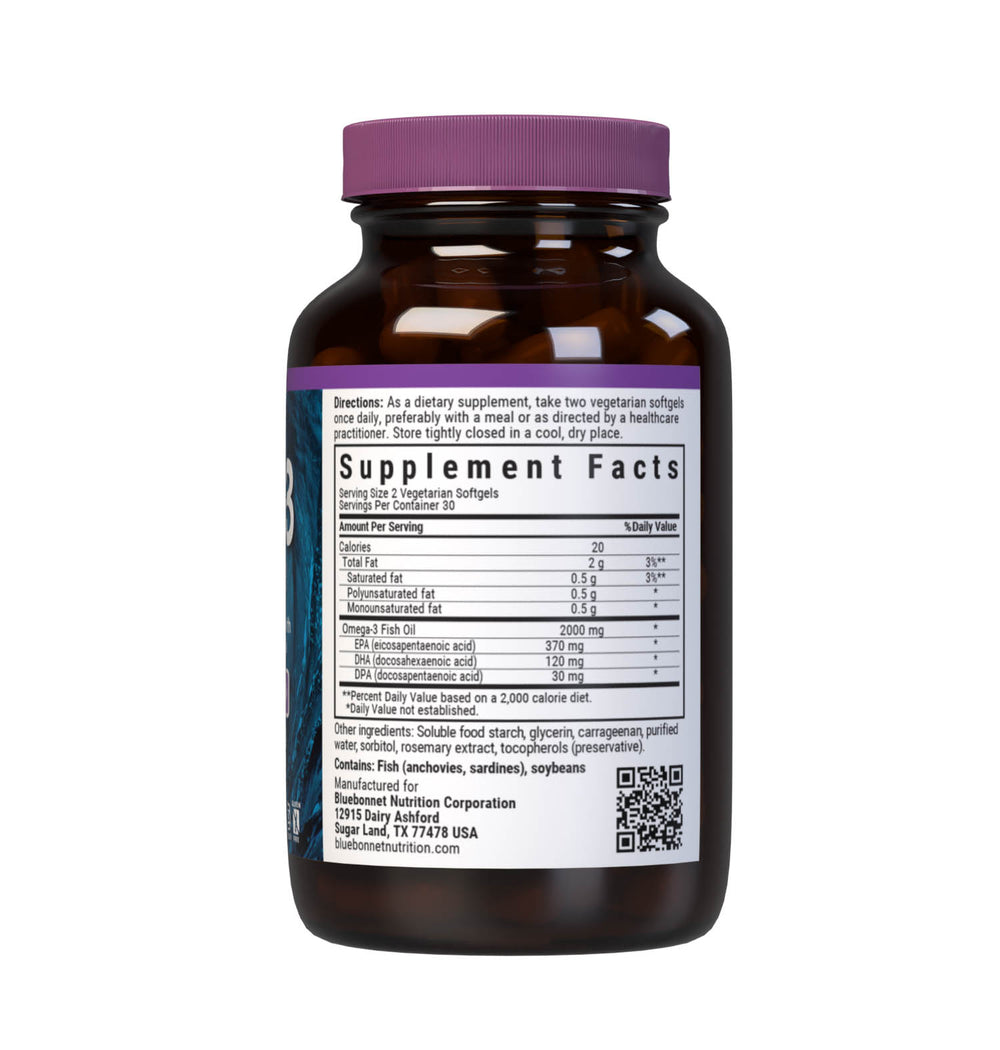 Bluebonnet Nutrition OMEGA-3 KOSHER FISH OIL 60 softgels thumbnail 2