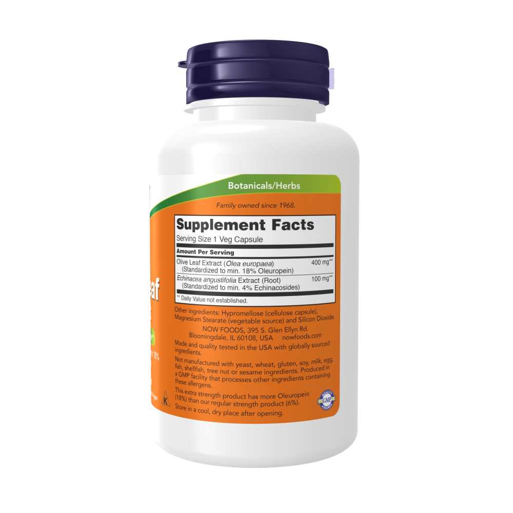 Now Foods Olive Leaf & Echinacea – Dual Action Formula for Immune Health | 100 Vegan Capsules thumbnail 2
