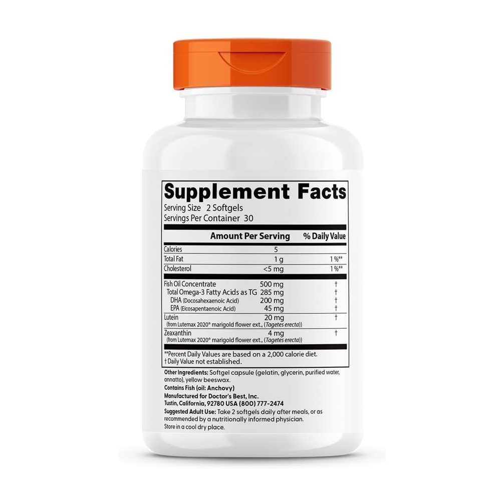 Doctor's Best Natural Vision Enhancers, 60 Softgels thumbnail 2