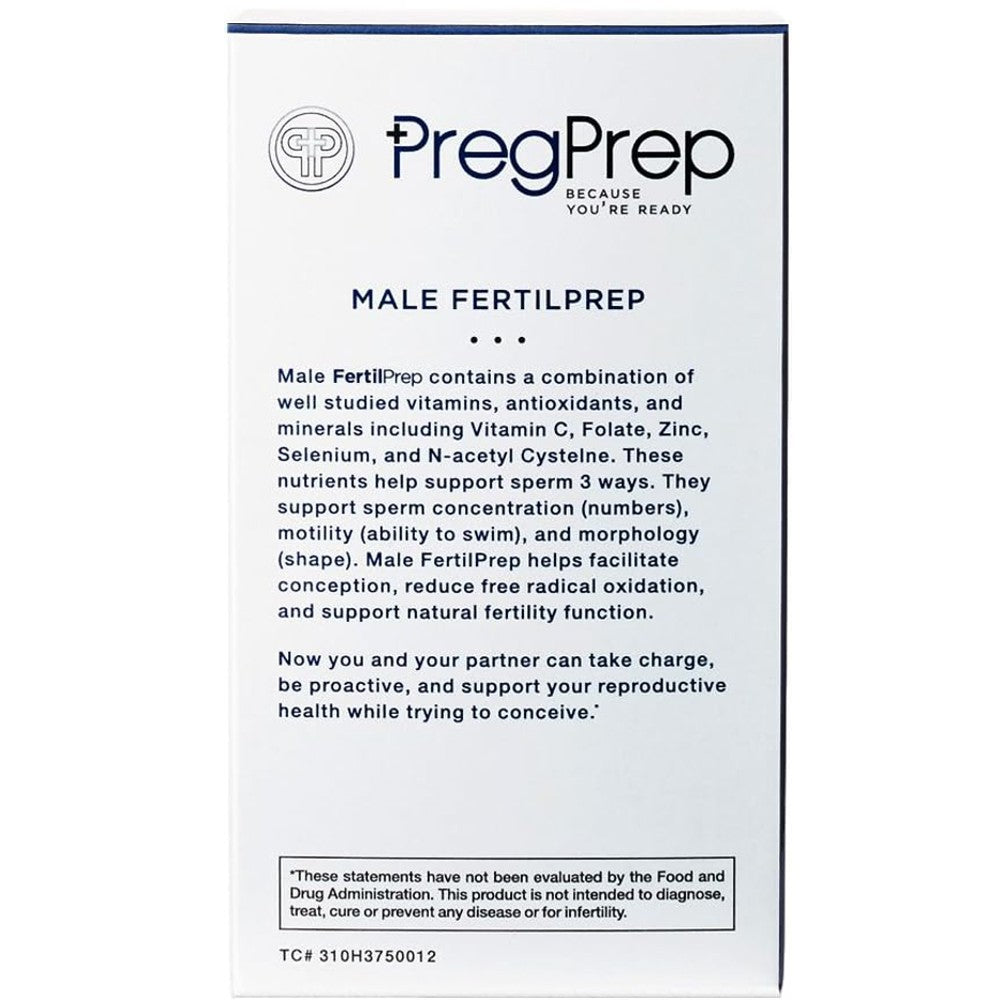 PregPrep Male FertilPrep — Sperm Health, Motility, Morphology & Concentration (120 Capsules) thumbnail 2
