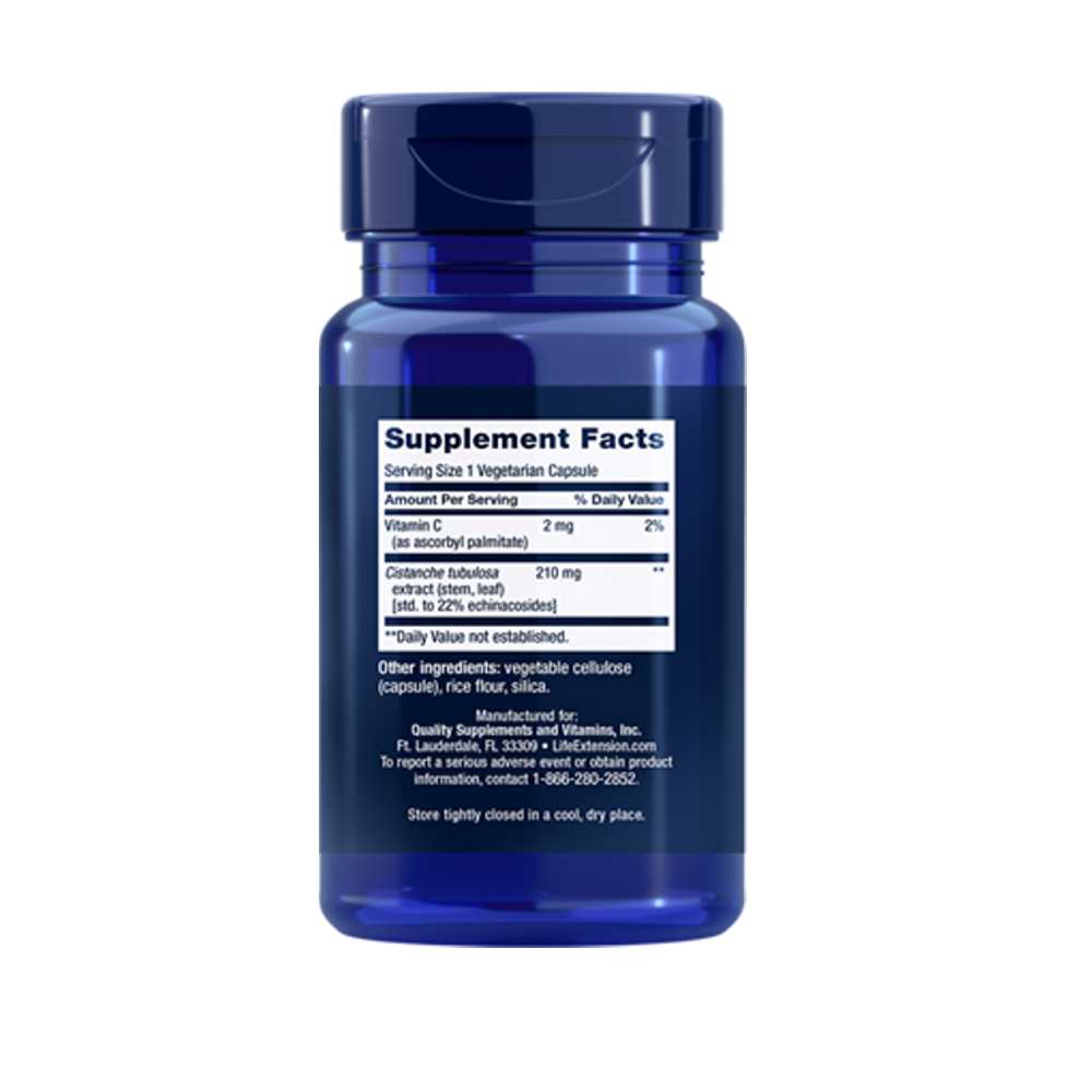 Life Extension Standardized Cistanche 30 Vegetarian Capsules thumbnail 2
